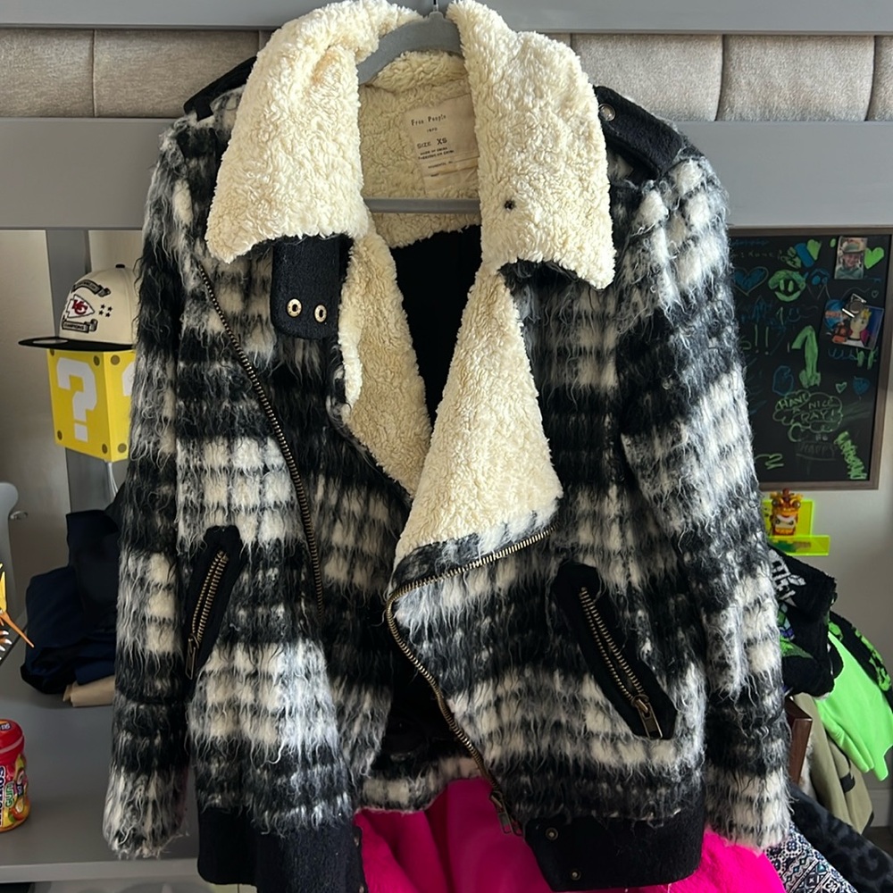 Over sized biker jacket/coat rockstar warm very cool